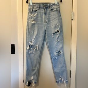 American Eagle stretch high rise skinny ripped ankle size 6